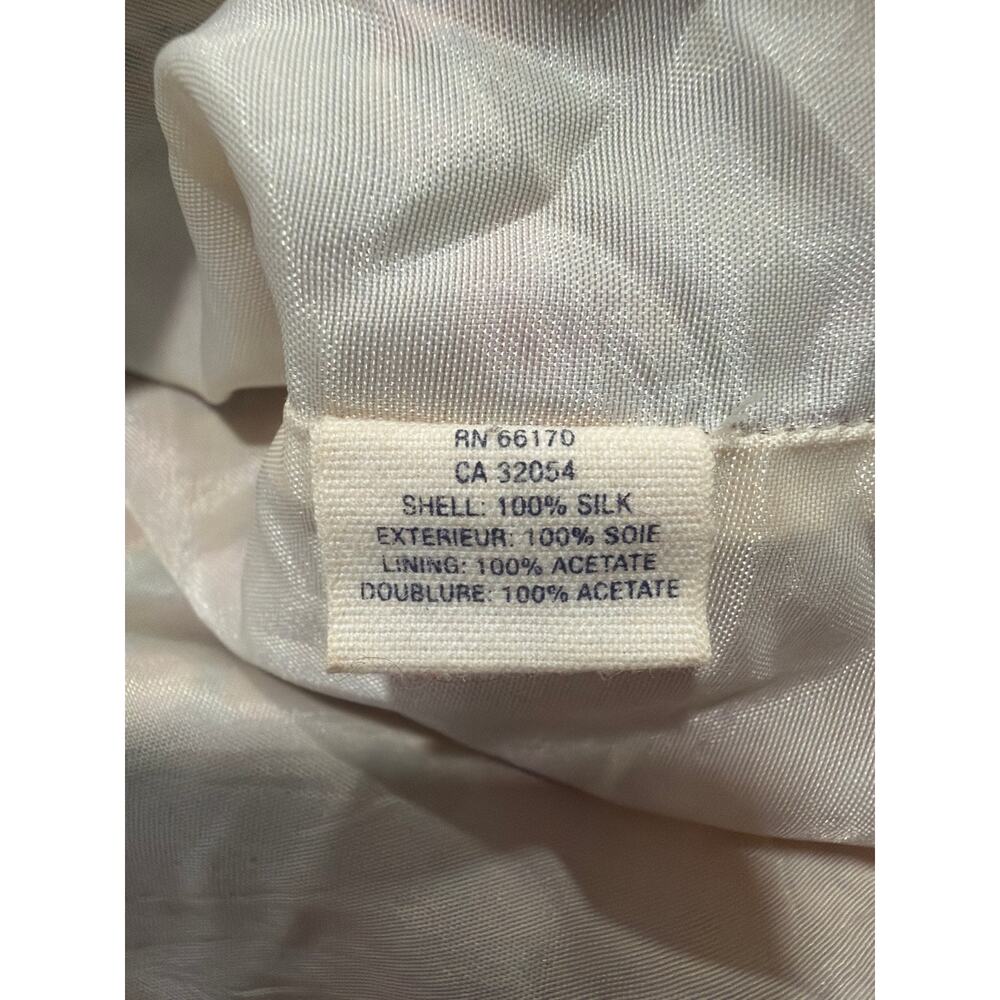 Anthropologie Size L Maeve Confetti Whirl Dress smocked bodice ruffle 100% silk. - Picture 6 of 9